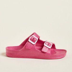 Capelli NY Pink Glitter Slides